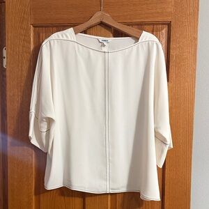 Express Cream Blouse with Stitching